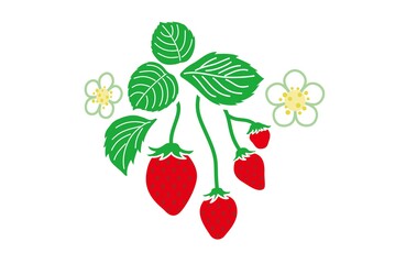 イチゴのイラスト（カラー）