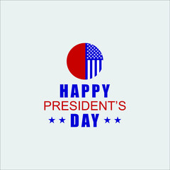 logo happy president's day icon templet vector