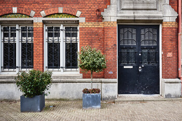 Naklejka premium a beautiful brownstone building on an iconic street of Manhattan, NYC.