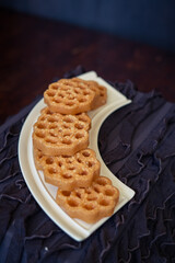 Traditional Malaysian cookies snack known as kuih loyang  for Eid Fitr, Eid Adha and Ramadhan.