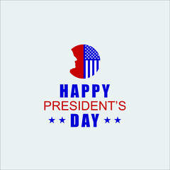 logo happy president's day icon templet vector
