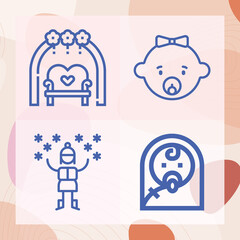 Simple set of neglect related lineal icons