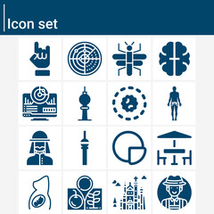 Simple set of prussia related filled icons.