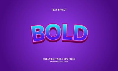 bold style editable text effect	