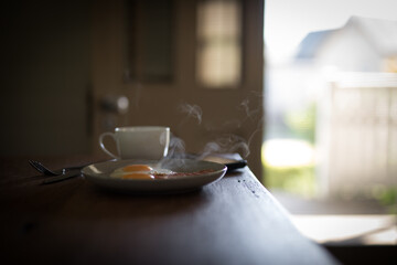 Cup of fresh tea for breakfast