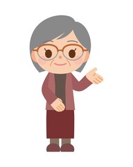 シニア 女性 案内