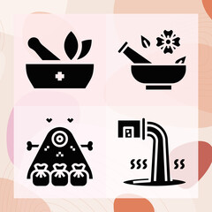 Simple set of remainder related filled icons