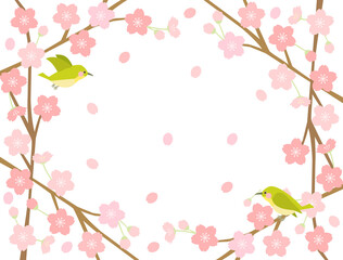 さくら127　桜 　鳥　小鳥