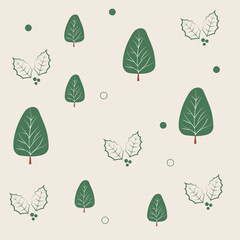 Christmas seamless pattern, winter background.
