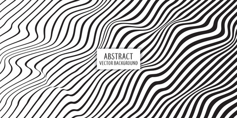 Abstract background with flowing lines wave. Vector illustration.