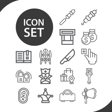 Simple set of handle related lineal icons.