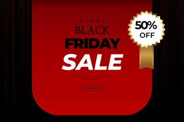 Fototapeta premium Modern black friday sale background template.
