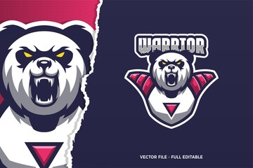 Wild Panda E-sport Game Logo Template