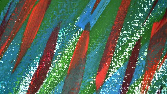 Many, different, colored, lines, painted, dark, paint, canvas, close-up, Green, orange, red, blue, colors, Brush, strokes, canva. Cracks, scratches, Abstract, grunge, multicolored, creativity art, bac