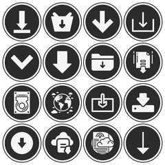 16 pack of across  filled web icons set