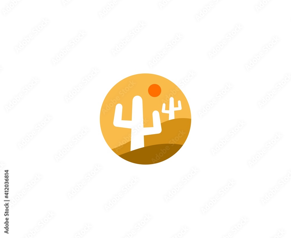 Sticker cactus logo