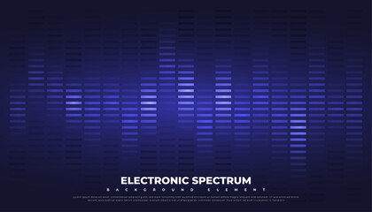 Sound Wave or Music Equalizer Background. Electronic Spectrum Vector Illustration