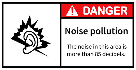 Noise pollution warning Sound that is excessively loud.