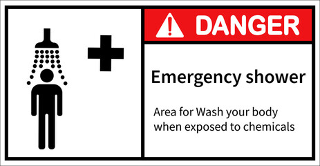 Area for Wash your body when exposed to chemicals