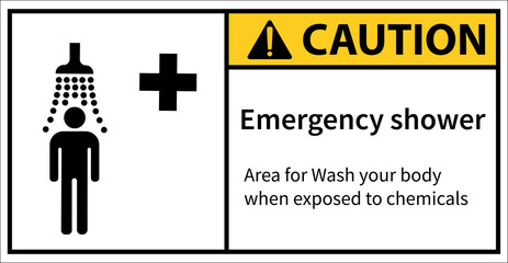 Area for Wash your body when exposed to chemicals