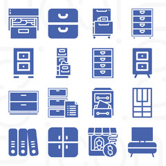 16 pack of ministry  filled web icons set