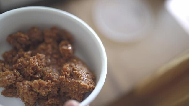 Japanese traditional Miso in the bawl 