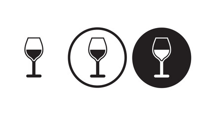 wine icon black outline for web site design 
and mobile dark mode apps 
Vector illustration on a white background