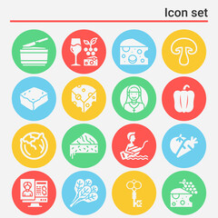 Fototapeta premium 16 pack of various filled web icons set