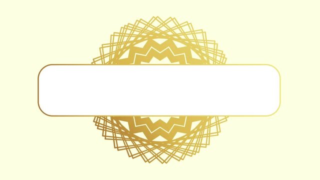 Animated Islamic Ornament frame, intro frame