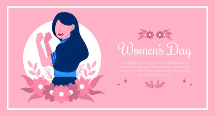 March 8th international women's day celebration background