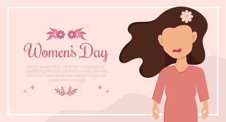 March 8th international women's day celebration background