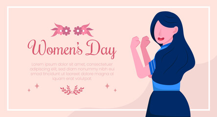 March 8th international women's day celebration background