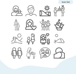 Fototapeta premium Simple set of wives related lineal icons.