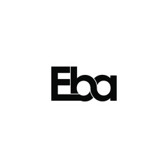 eba letter original monogram logo design