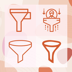 Simple set of attenuation related lineal icons