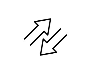 Update flat icon. Single high quality outline symbol for web design or mobile app.  Update thin line signs for design logo, visit card, etc. Outline pictogram EPS10