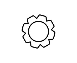Gear line icon. Vector symbol in trendy flat style on white background. Web sing for design.