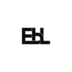 ebl letter original monogram logo design