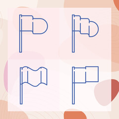 Simple set of shaking related lineal icons