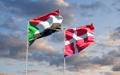 Flags of Sudan and Denmark.