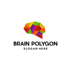 Brain Origami Colorful Logo Design