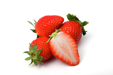 
Strawberry. Fresh organic berry macro. Fruit background