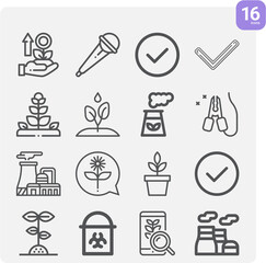 Simple set of establish related lineal icons.