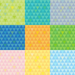 Triangular geometric pattern set 三角の幾何学模様セット