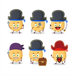 Cartoon character of burmese grapes with various pirates emoticons