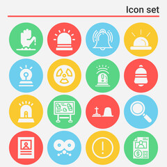 16 pack of alive  filled web icons set