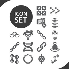Simple set of polymer related filled icons.