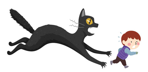 Kid Boy Chase Icelandic Christmas Yule Cat