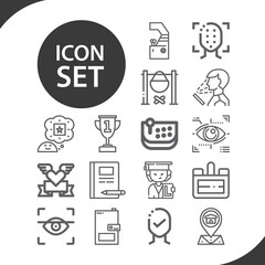 Simple set of recognize related lineal icons.