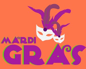Mardi Gras cards design